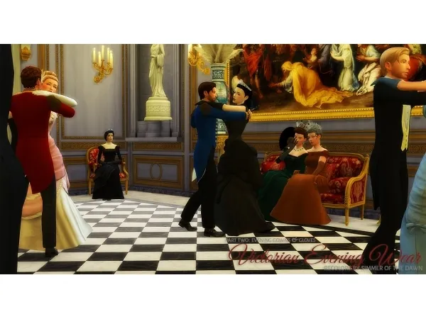 Maxis Match The Victorian Collection Evening Wear Part Two Gowns Gloves by simmerofthedawn - The Sims 4 Custom Content