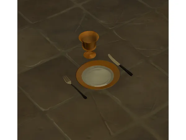 Alpha Hogwarts tableware - The Sims 4 Custom Content