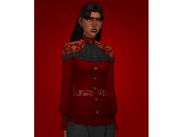 Maxis Match Muddle Pop Recolours Vampires Tops - The Sims 4 Custom Content