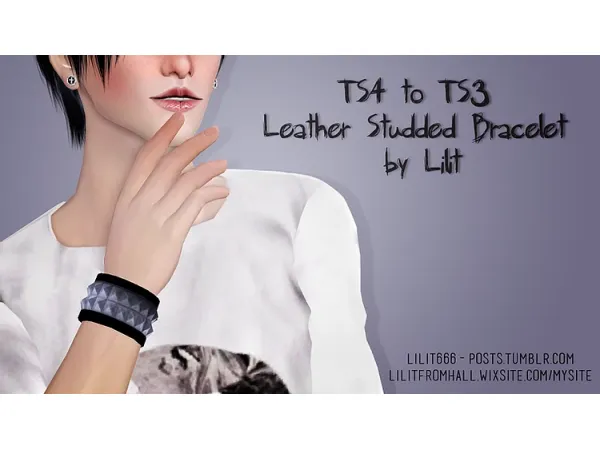 to Leather Studded Bracelet - The Sims 3 Custom Content