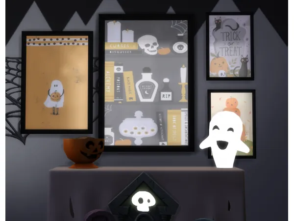 Alpha Halloween prints - The Sims 4 Custom Content