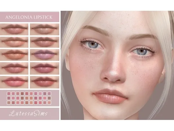 Alpha Angelonia Lipstick - The Sims 4 Custom Content