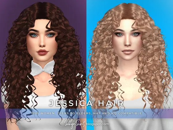 Alpha SonyaSims Jessica Hairstyle - The Sims 4 Custom Content