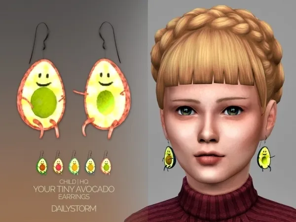 Alpha DailyStorm's Your Tiny Avocado Child - The Sims 4 Custom Content
