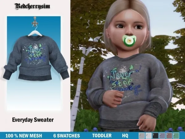Maxis Match redcherrysim's Everyday Sweater - The Sims 4 Custom Content