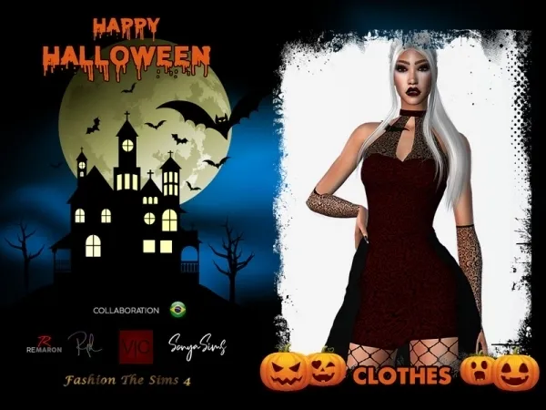 Maxis Match Viy Sims' Vampire Halloween VI Collaboration BR - The Sims 4 Custom Content