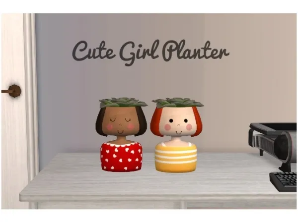 PrincessBliss Cute Girl Planter - The Sims 2 Custom Content