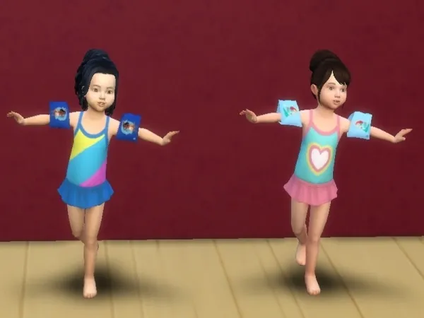 Alpha Arisha 214's Disney princess swimming arm ruffles Island living needed - The Sims 4 Custom Content