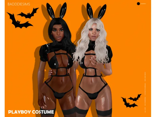 Alpha PLAYBOY COSTUME by BADDDIESIMS - The Sims 4 Custom Content