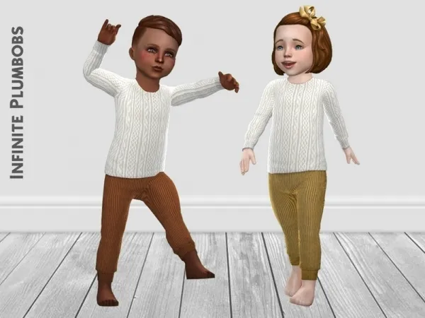 Maxis Match InfinitePlumbobs' IP Toddler Corduroy Leggings - The Sims 4 Custom Content