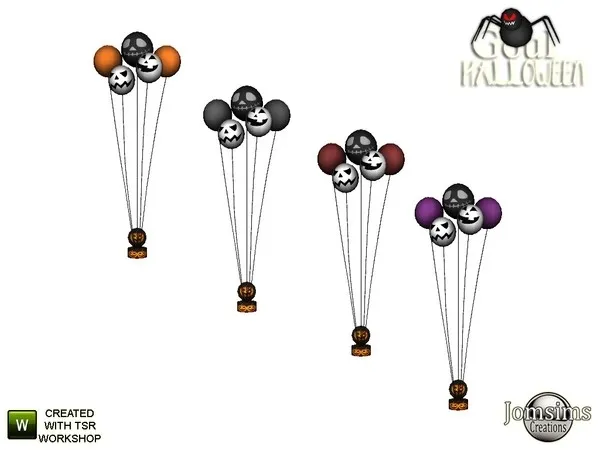 Goul halloween 2020 balloons decoration more high - The Sims 4 Custom Content