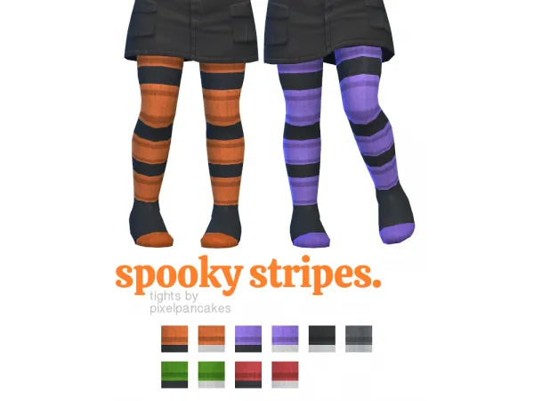 Maxis Match Spooky Stripes by pixelpancakes - The Sims 4 Custom Content