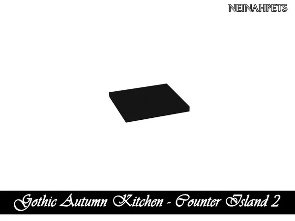 Gothic Autumn Kitchen Counter Island II Mesh Required - The Sims 4 Custom Content