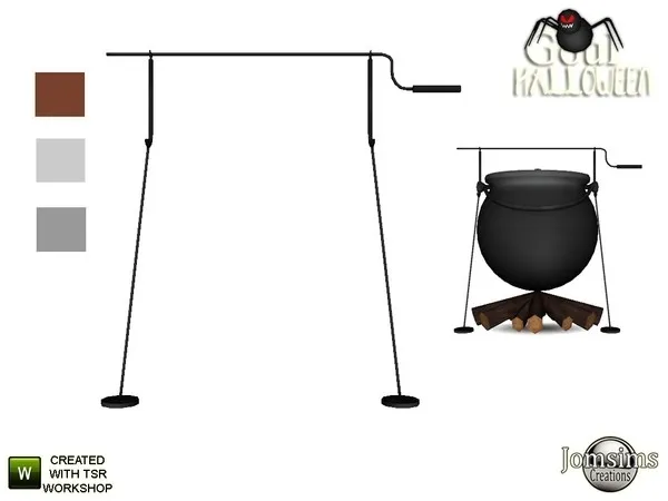 Goul halloween 2020 deco part 2 cauldron - The Sims 4 Custom Content
