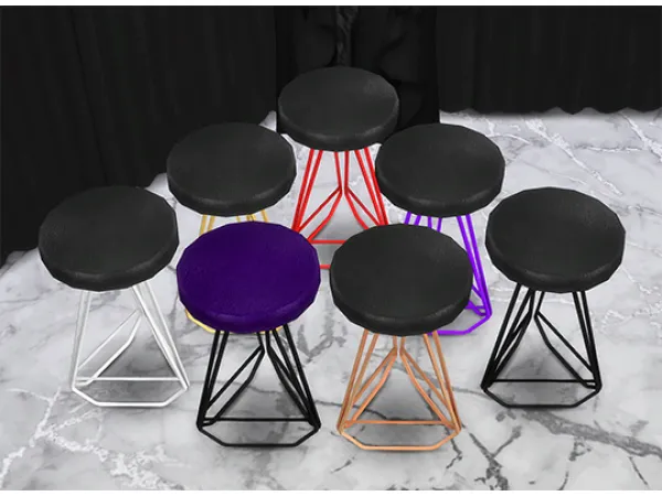 Alpha soloriyas Barber Shop Stool Recolored - The Sims 4 Custom Content