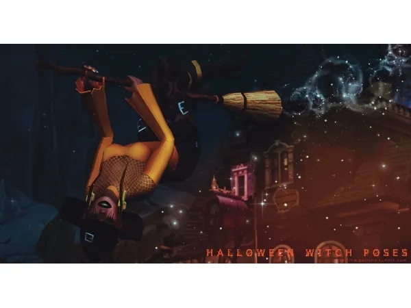 Maxis Match Halloween Witch poses - The Sims 4 Custom Content