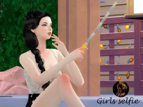 Alpha Couquett Girls selfie - The Sims 4 Custom Content
