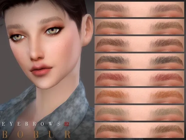 Alpha Bobur3's Bobur Eyebrows 32 - The Sims 4 Custom Content