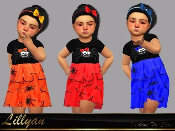 Alpha LYLLYAN's Dress baby Kelly - The Sims 4 Custom Content