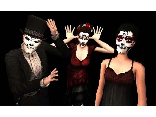 Day of the Dead facemasks - The Sims 2 Custom Content