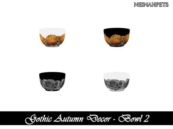 Gothic Autumn Decor Bowl II Mesh Required - The Sims 4 Custom Content