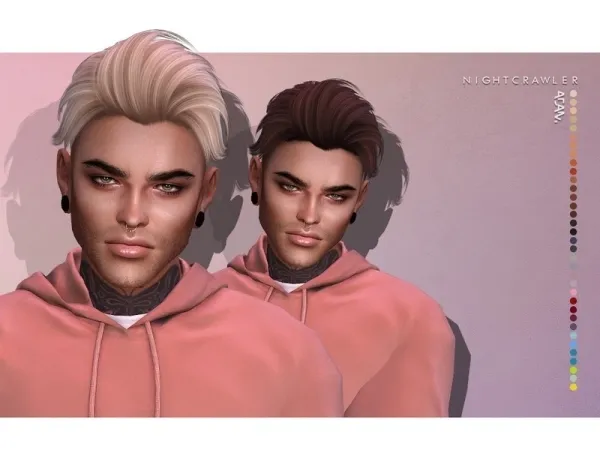 Alpha Nightcrawler Sims' Nightcrawler Adam (HAIR) - The Sims 4 Custom Content