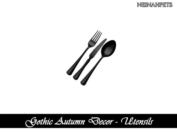 Gothic Autumn Decor Utensils Mesh Required - The Sims 4 Custom Content