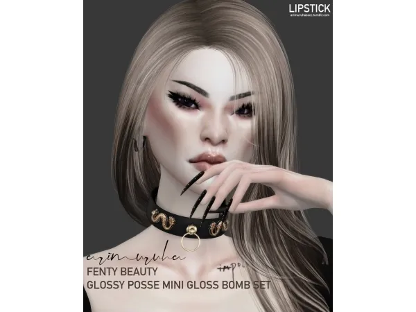 Alpha arimuruha FENTY BEAUTY lipgloss by Rihanna - The Sims 4 Custom Content