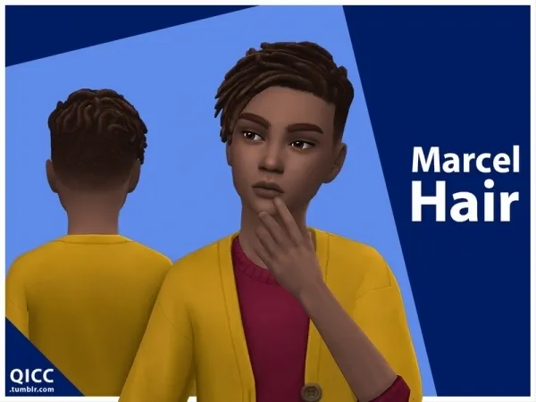 Maxis Match qicc's Marcel Hair - The Sims 4 Custom Content