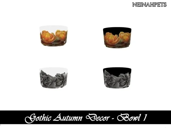 Gothic Autumn Decor Bowl I Mesh Required - The Sims 4 Custom Content