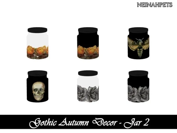 Gothic Autumn Decor Jar II Mesh Required - The Sims 4 Custom Content