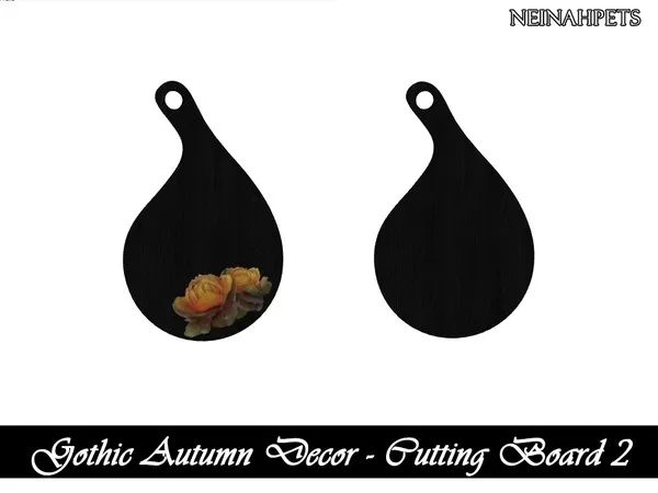Gothic Autumn Decor Cutting Board II Mesh Required - The Sims 4 Custom Content
