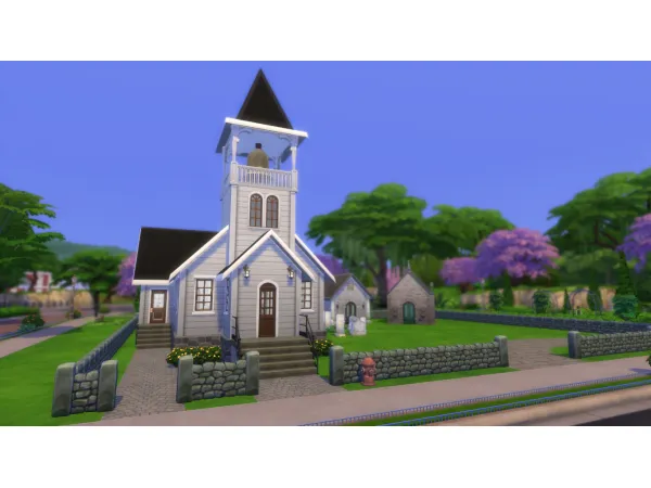 Alpha Willow Creek United Methodist Church Sims Community Cemetery by IAmDeath - The Sims 4 Custom Content