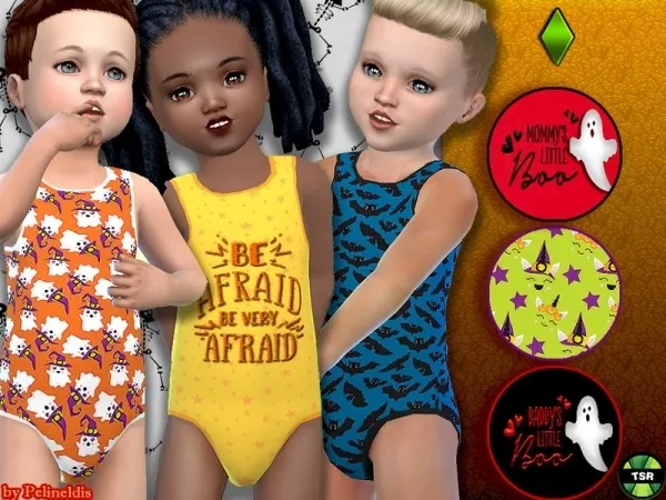 Maxis Match Pelineldis' Toddler Halloween Bodyvest - The Sims 4 Custom Content