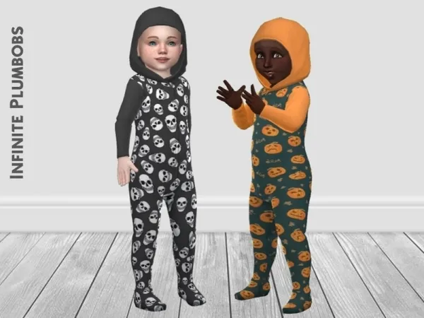 Maxis Match InfinitePlumbobs' IP Toddler Halloween Onesie - The Sims 4 Custom Content