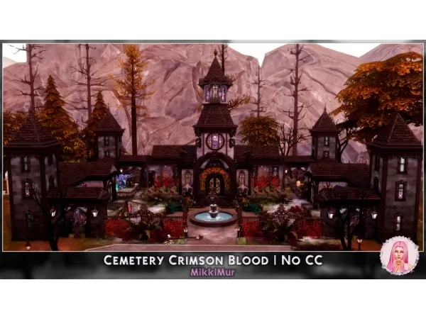 Maxis Match Cemetery Crimson Blood No by MikkiMur - The Sims 4 Custom Content