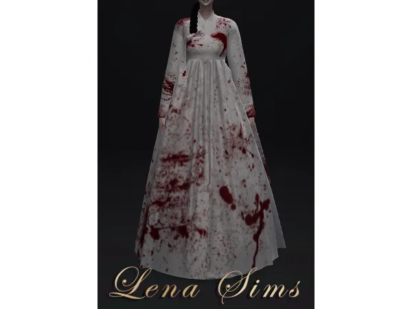 Mix [Lena Sims] Bloody Hanbok - The Sims 4 Custom Content