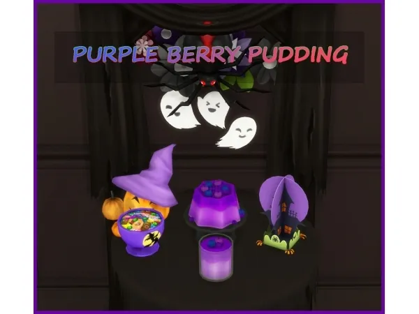 Maxis Match Purple Berry Pudding by icemunmun - The Sims 4 Custom Content