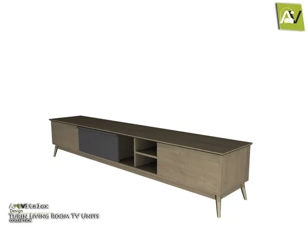 Turin TV Stand - The Sims 4 Custom Content
