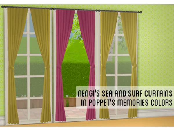 Nengis Sea And Surf Shutters and Curtains - The Sims 2 Custom Content