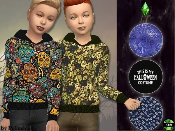 Maxis Match Pelineldis' Halloween Sweatshirt - The Sims 4 Custom Content