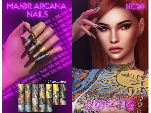 Alpha Major Arcana Nails [HC20] - The Sims 4 Custom Content