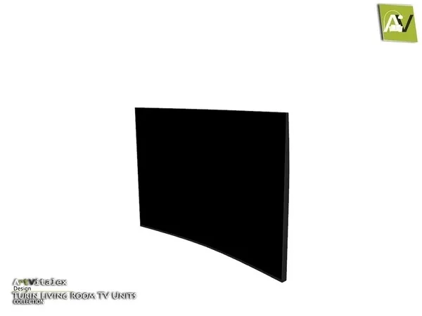 Turin Wall Television - The Sims 4 Custom Content
