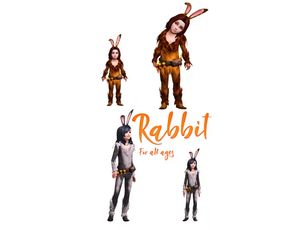Alpha Rabbit for all ages Auditore by Natalia - The Sims 4 Custom Content