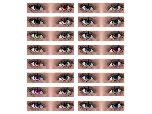Alpha 13 heterochromia eyes by glaza - The Sims 4 Custom Content