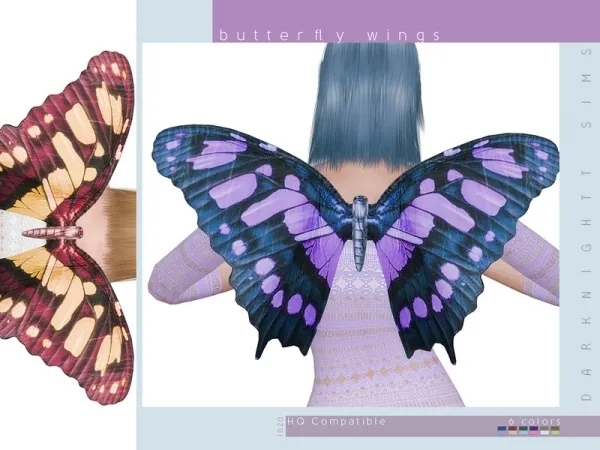 Alpha DarkNighTt's Butterfly Wings - The Sims 4 Custom Content