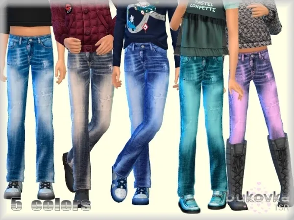 Maxis Match bukovka's Denim Child mf - The Sims 4 Custom Content