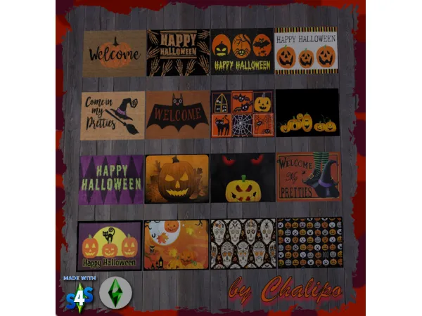 Alpha Halloween 2020 doormat - The Sims 4 Custom Content