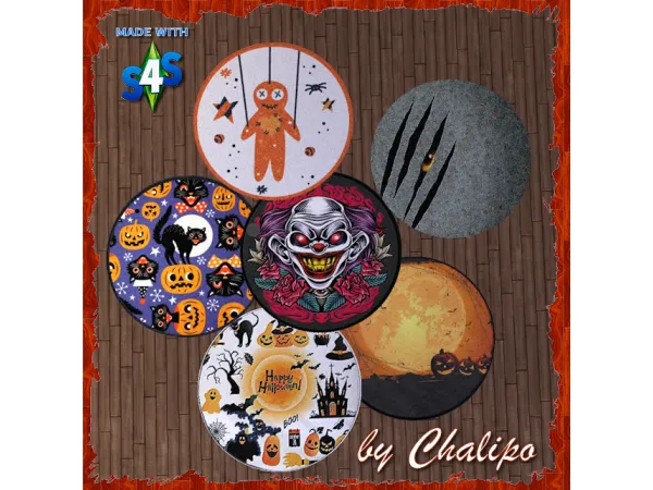Alpha Halloween 2020 carpet round - The Sims 4 Custom Content