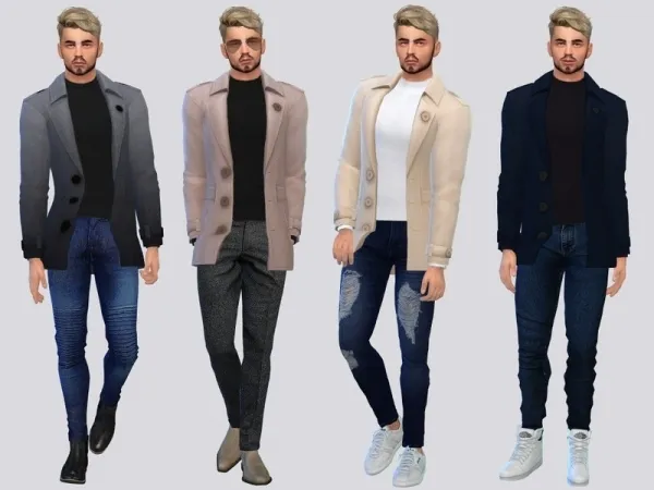 Maxis Match McLayneSims' Duhamel Fall Trench Coat - The Sims 4 Custom Content